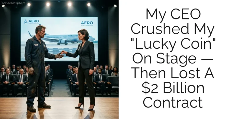 My CEO Crushed My "Lucky Coin" On Stage — Then Lost A $2 Billion Contract