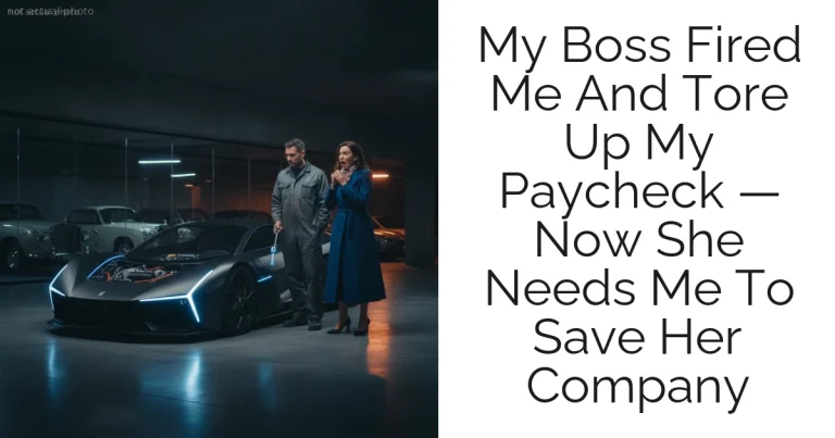 My Boss Fired Me And Tore Up My Paycheck — Now She Needs Me To Save Her Company