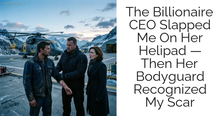 The Billionaire CEO Slapped Me On Her Helipad — Then Her Bodyguard Recognized My Scar