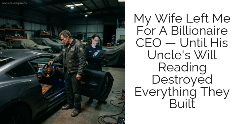 My Wife Left Me For A Billionaire CEO — Until His Uncle's Will Reading Destroyed Everything They Built