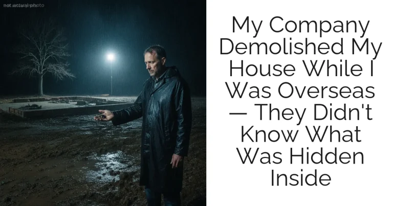 My Company Demolished My House While I Was Overseas — They Didn't Know What Was Hidden Inside