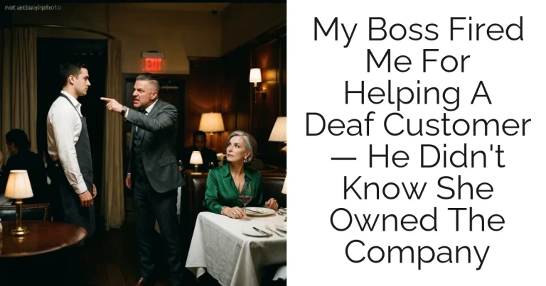 My Boss Fired Me For Helping A Deaf Customer — He Didn't Know She Owned The Company