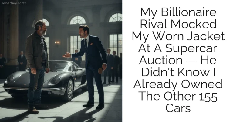 My Billionaire Rival Mocked My Worn Jacket At A Supercar Auction — He Didn't Know I Already Owned The Other 155 Cars