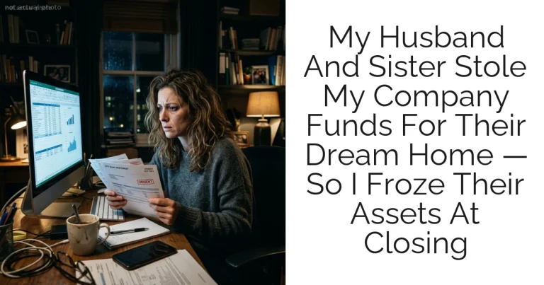 My Husband And Sister Stole My Company Funds For Their Dream Home — So I Froze Their Assets At Closing