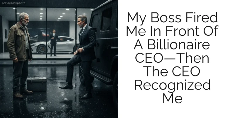 My Boss Fired Me In Front Of A Billionaire CEO—Then The CEO Recognized Me