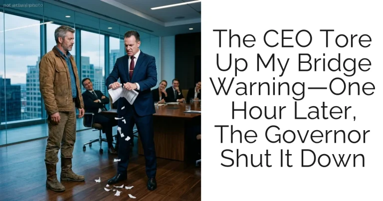 The CEO Tore Up My Bridge Warning—One Hour Later, The Governor Shut It Down