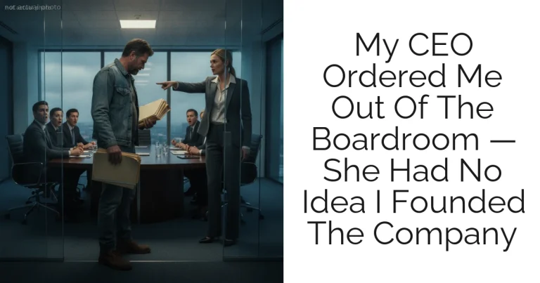 My CEO Ordered Me Out Of The Boardroom — She Had No Idea I Founded The Company