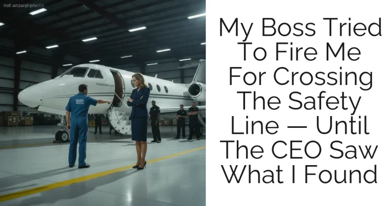 My Boss Tried To Fire Me For Crossing The Safety Line — Until The CEO Saw What I Found