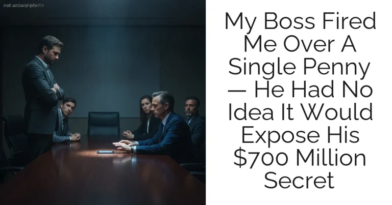 My Boss Fired Me Over A Single Penny — He Had No Idea It Would Expose His $700 Million Secret