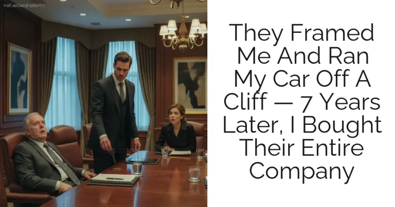 They Framed Me And Ran My Car Off A Cliff — 7 Years Later, I Bought Their Entire Company