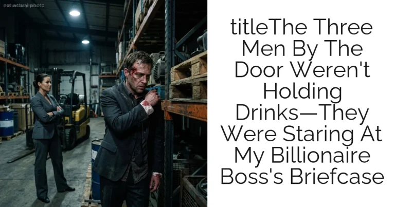 titleThe Three Men By The Door Weren't Holding Drinks—They Were Staring At My Billionaire Boss's Briefcase