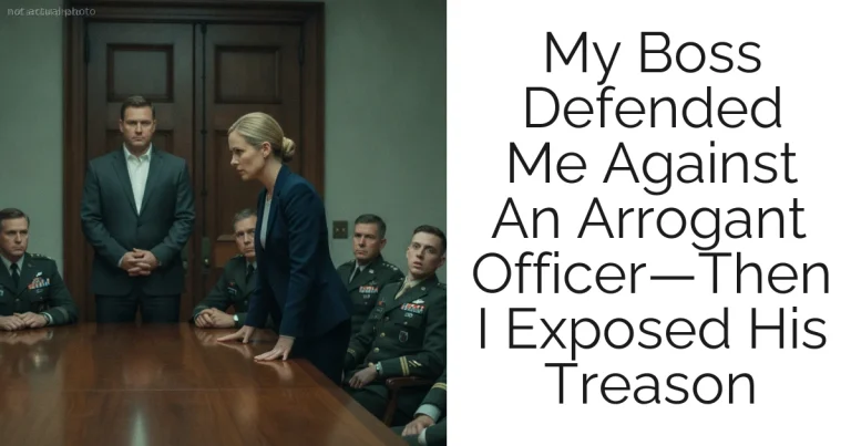 My Boss Defended Me Against An Arrogant Officer—Then I Exposed His Treason