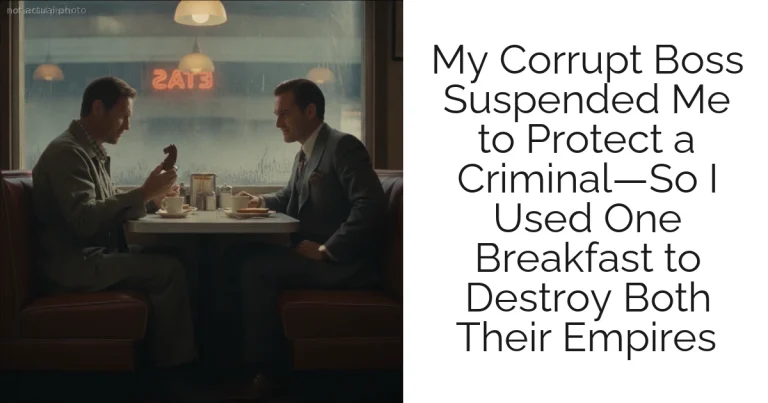My Corrupt Boss Suspended Me to Protect a Criminal—So I Used One Breakfast to Destroy Both Their Empires