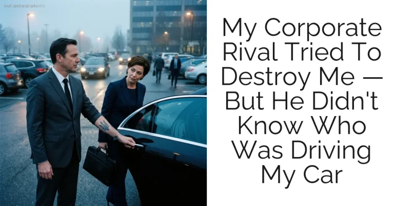 My Corporate Rival Tried To Destroy Me — But He Didn't Know Who Was Driving My Car