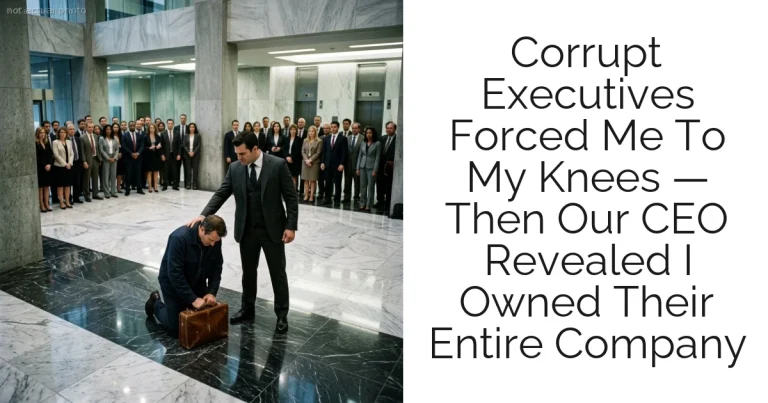 Corrupt Executives Forced Me To My Knees — Then Our CEO Revealed I Owned Their Entire Company