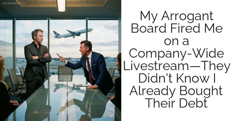 My Arrogant Board Fired Me on a Company-Wide Livestream—They Didn't Know I Already Bought Their Debt