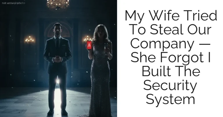 My Wife Tried To Steal Our Company — She Forgot I Built The Security System