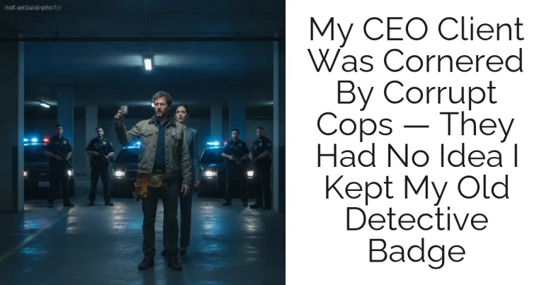 My CEO Client Was Cornered By Corrupt Cops — They Had No Idea I Kept My Old Detective Badge