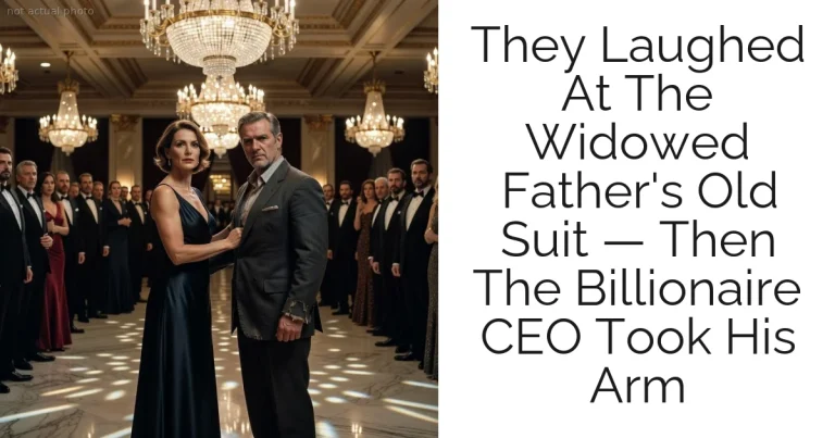 They Laughed At The Widowed Father's Old Suit — Then The Billionaire CEO Took His Arm