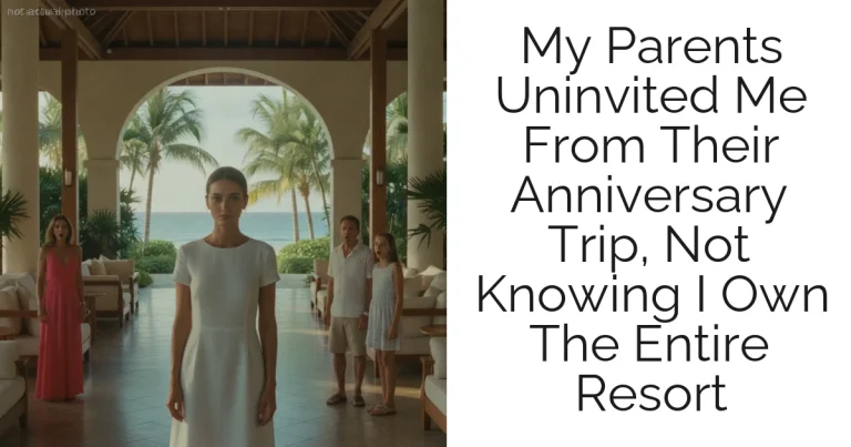 My Parents Uninvited Me From Their Anniversary Trip, Not Knowing I Own The Entire Resort