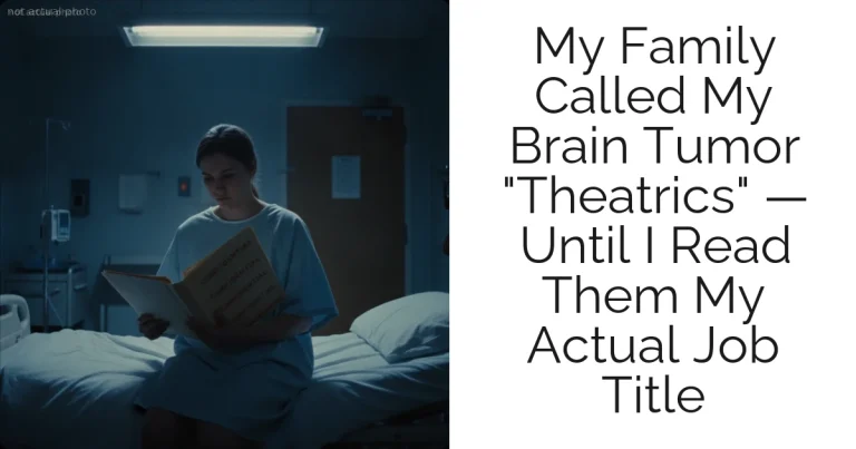 My Family Called My Brain Tumor "Theatrics" — Until I Read Them My Actual Job Title