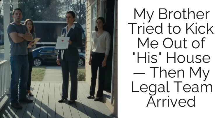 My Brother Tried to Kick Me Out of "His" House — Then My Legal Team Arrived