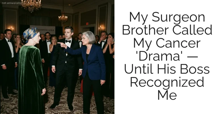 My Surgeon Brother Called My Cancer 'Drama' — Until His Boss Recognized Me