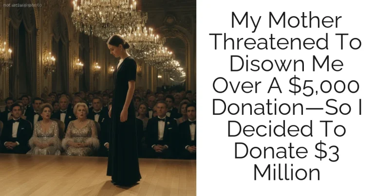 My Mother Threatened To Disown Me Over A $5,000 Donation—So I Decided To Donate $3 Million