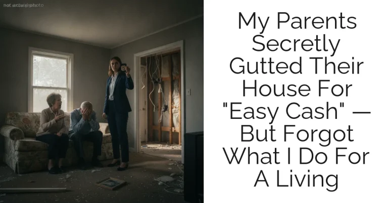My Parents Secretly Gutted Their House For "Easy Cash" — But Forgot What I Do For A Living