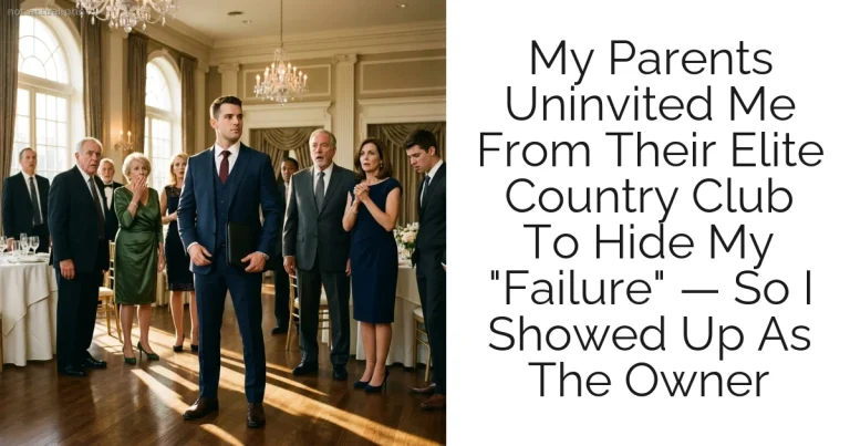 My Parents Uninvited Me From Their Elite Country Club To Hide My "Failure" — So I Showed Up As The Owner