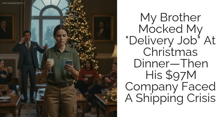 My Brother Mocked My "Delivery Job" At Christmas Dinner—Then His $97M Company Faced A Shipping Crisis