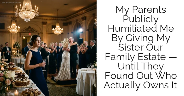 My Parents Publicly Humiliated Me By Giving My Sister Our Family Estate — Until They Found Out Who Actually Owns It