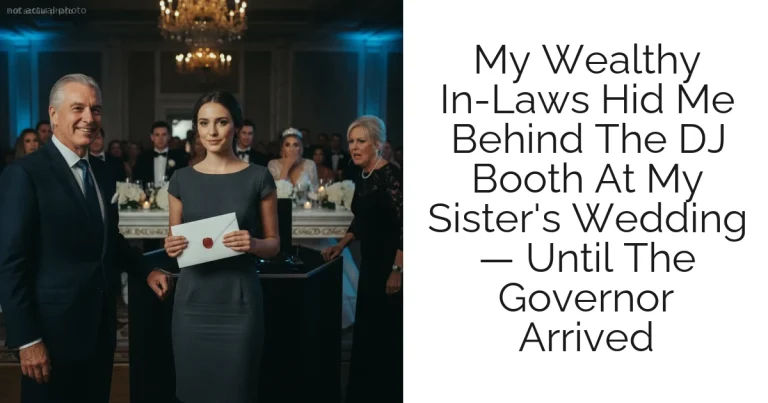 My Wealthy In-Laws Hid Me Behind The DJ Booth At My Sister's Wedding — Until The Governor Arrived