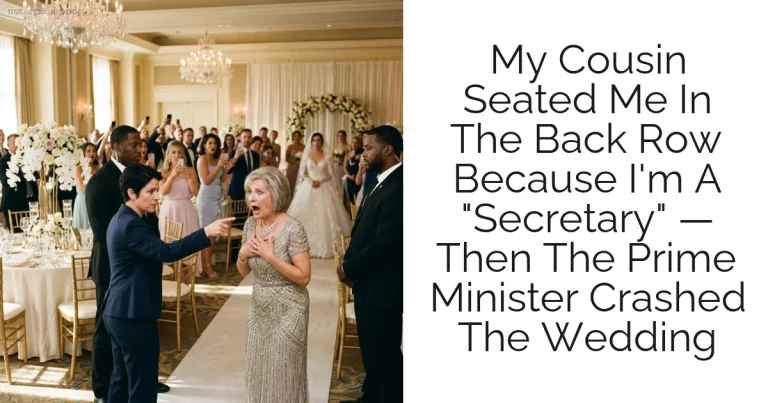 My Cousin Seated Me In The Back Row Because I'm A "Secretary" — Then The Prime Minister Crashed The Wedding