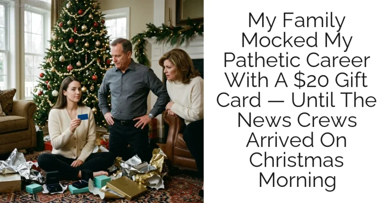 My Family Mocked My Pathetic Career With A $20 Gift Card — Until The News Crews Arrived On Christmas Morning