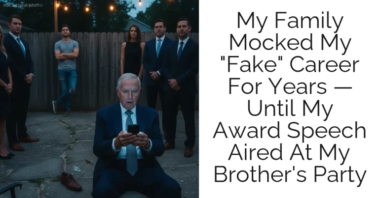 My Family Mocked My "Fake" Career For Years — Until My Award Speech Aired At My Brother's Party