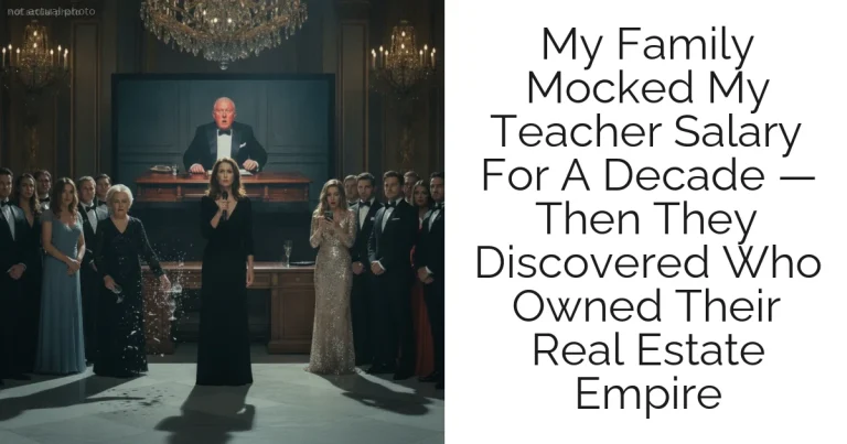 My Family Mocked My Teacher Salary For A Decade — Then They Discovered Who Owned Their Real Estate Empire