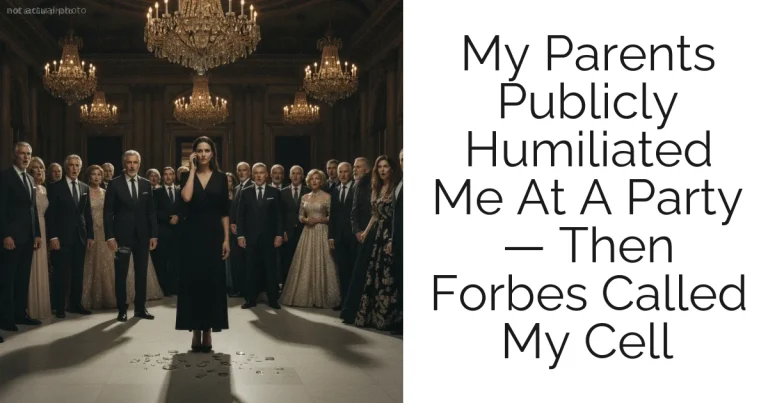 My Parents Publicly Humiliated Me At A Party — Then Forbes Called My Cell