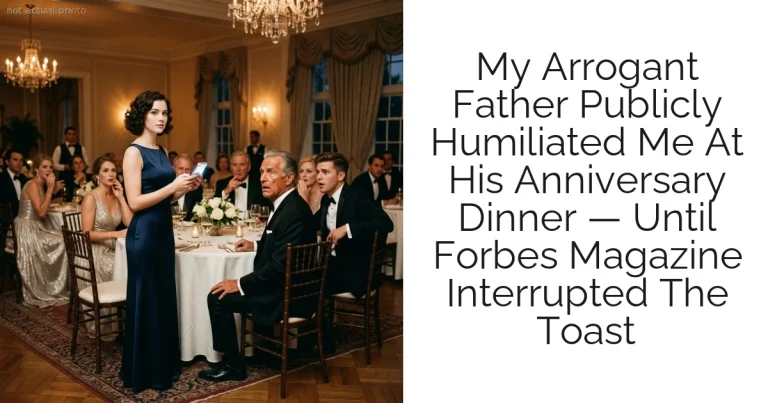 My Arrogant Father Publicly Humiliated Me At His Anniversary Dinner — Until Forbes Magazine Interrupted The Toast