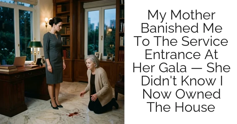 My Mother Banished Me To The Service Entrance At Her Gala — She Didn't Know I Now Owned The House