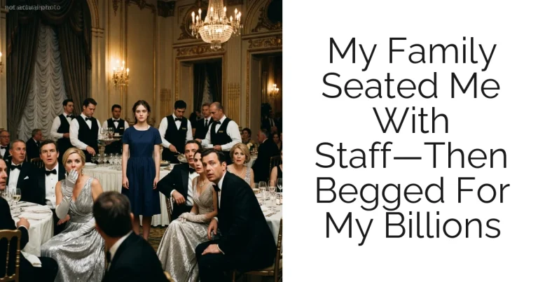 My Family Seated Me With Staff—Then Begged For My Billions