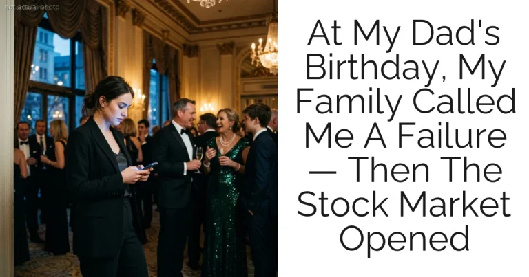 At My Dad's Birthday, My Family Called Me A Failure — Then The Stock Market Opened