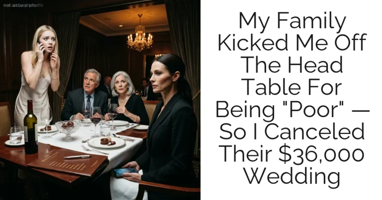 My Family Kicked Me Off The Head Table For Being "Poor" — So I Canceled Their $36,000 Wedding