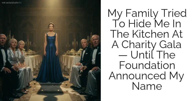 My Family Tried To Hide Me In The Kitchen At A Charity Gala — Until The Foundation Announced My Name