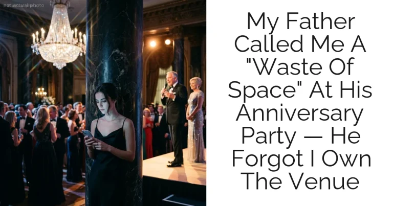 My Father Called Me A "Waste Of Space" At His Anniversary Party — He Forgot I Own The Venue