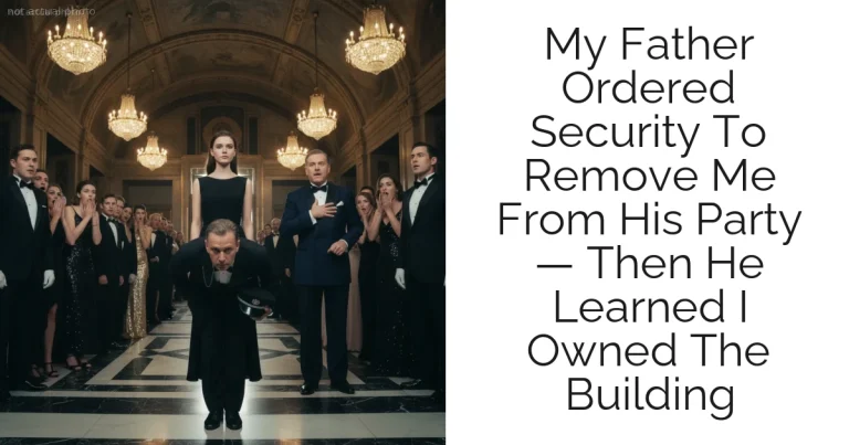 My Father Ordered Security To Remove Me From His Party — Then He Learned I Owned The Building