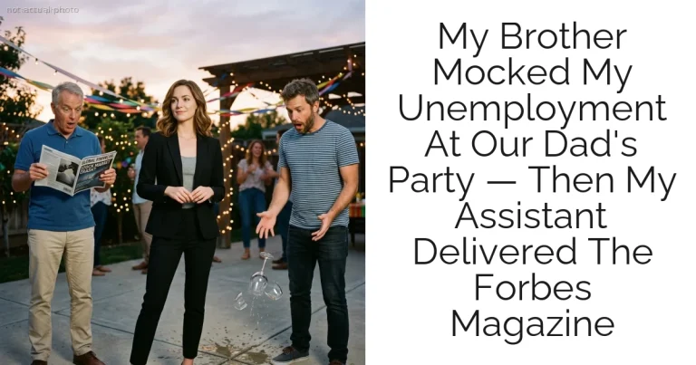 My Brother Mocked My Unemployment At Our Dad's Party — Then My Assistant Delivered The Forbes Magazine