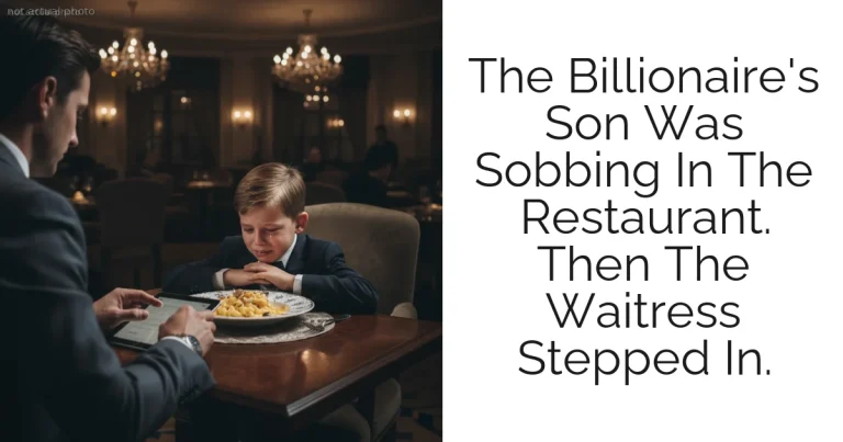 The Billionaire's Son Was Sobbing In The Restaurant. Then The Waitress Stepped In.