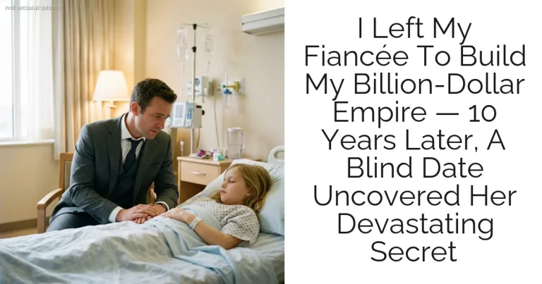 I Left My Fiancée To Build My Billion-Dollar Empire — 10 Years Later, A Blind Date Uncovered Her Devastating Secret