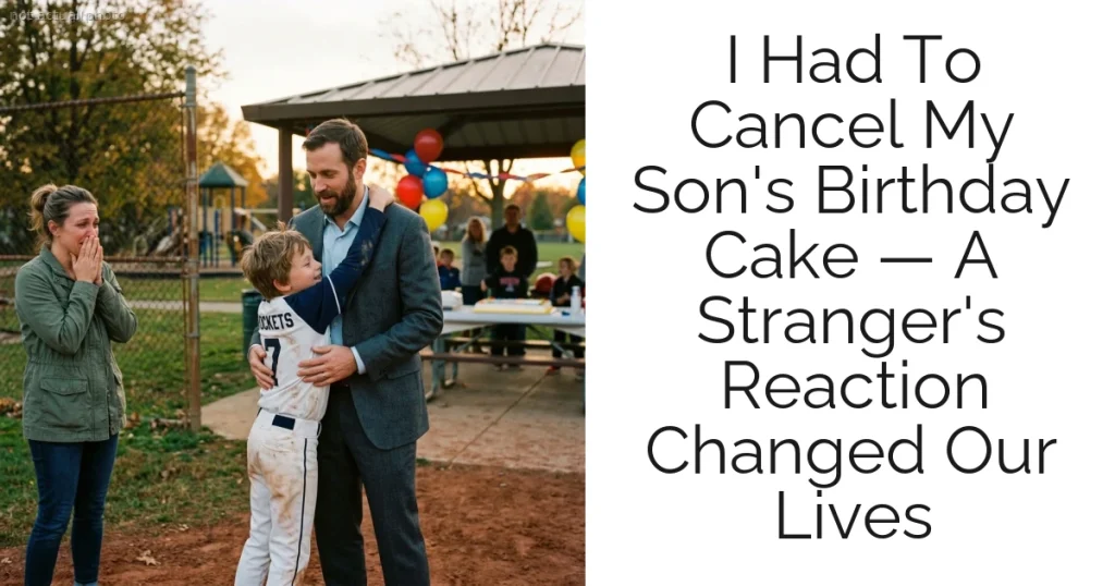 I Had To Cancel My Son's Birthday Cake — A Stranger's Reaction Changed Our Lives